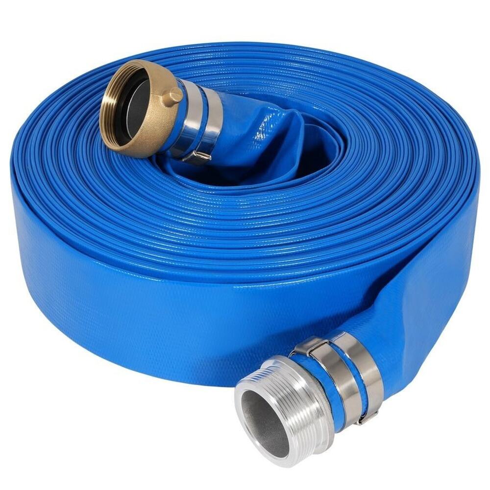 2" x 50 ft Backwash Hose for Swimming Pools, Heavy Duty PVC Lay Flat Water Di...